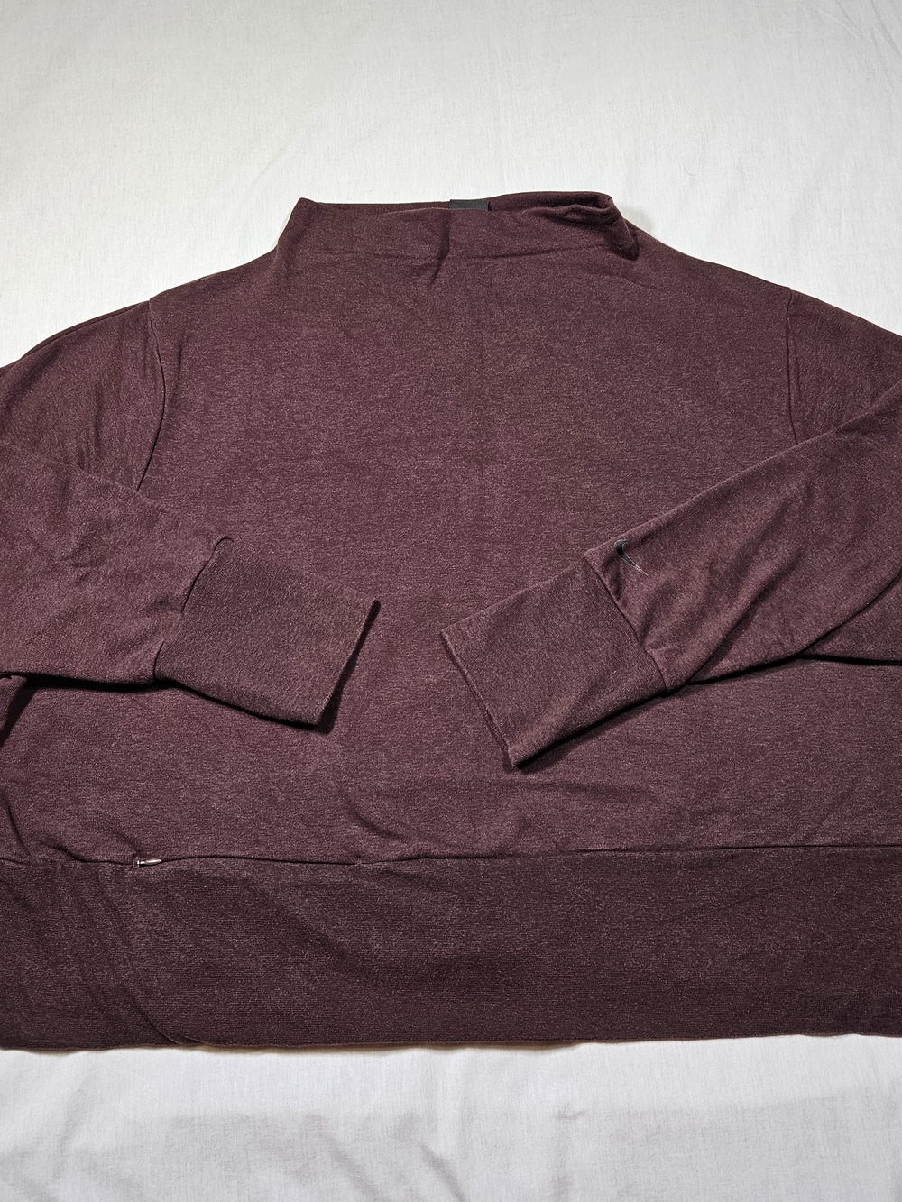 Nike Dri-FIT Versa Training Top Womens 3X Maroon Mock Neck Pullover Sweatshirt